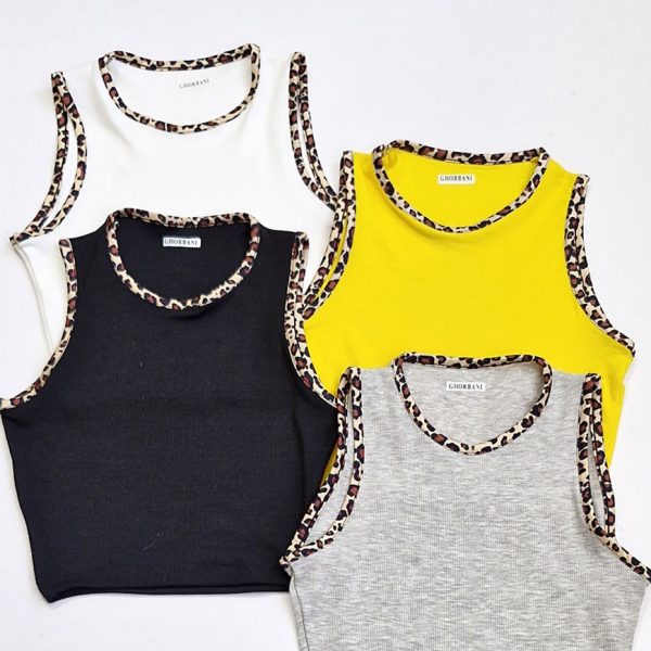 تاپ حلقه ای کراپ نوار پلنگی فانریپ