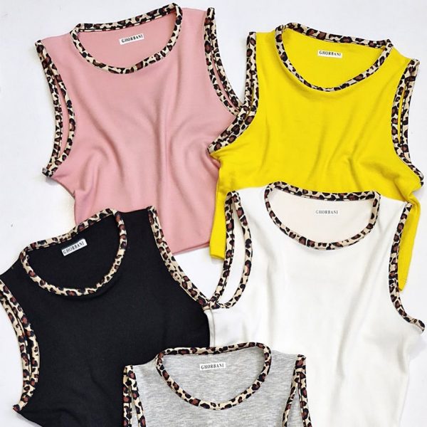 تاپ حلقه ای کراپ نوار پلنگی فانریپ - مانتو پاتریس رشت