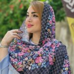 شال پلیسه گل رنگی