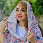 شال پلیسه گل رنگی