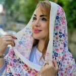 شال پلیسه گل رنگی