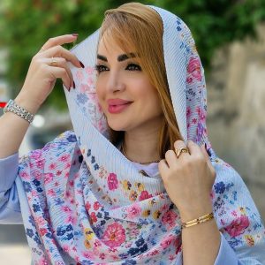 شال پلیسه گل رنگی - مانتو پاتریس رشت