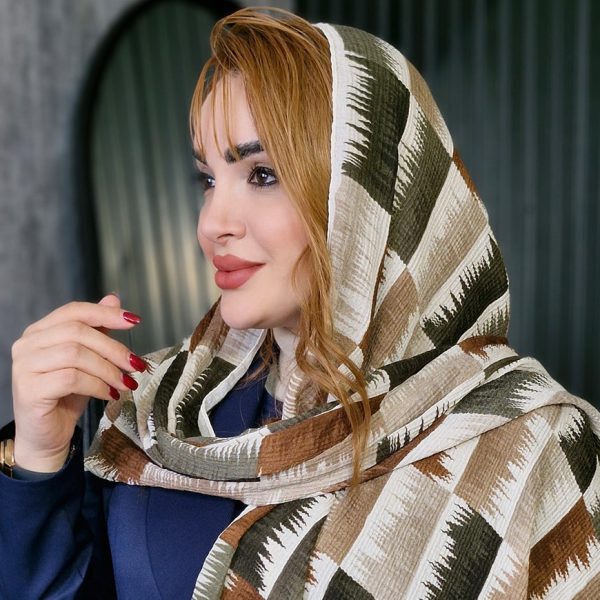 شال کریشه مستطیل رنگی