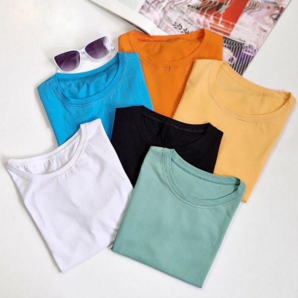 تیشرت کراپ بیسیک نخ پنبه