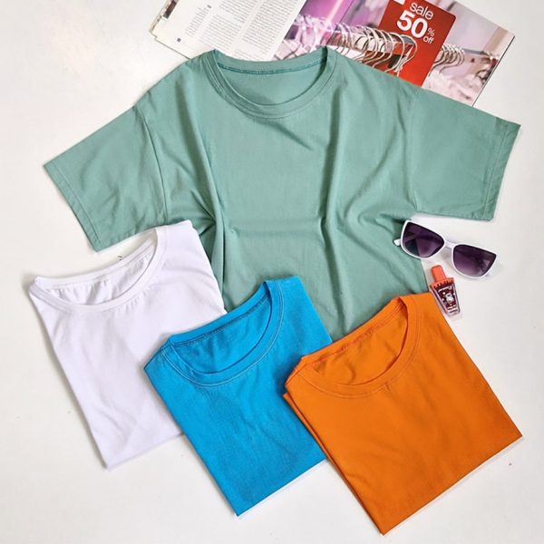 تیشرت کراپ بیسیک نخ پنبه