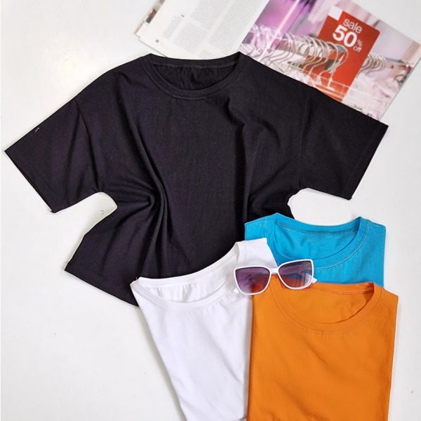 تیشرت کراپ بیسیک نخ پنبه - مانتو پاتریس رشت