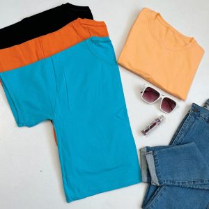 تیشرت کراپ ساده -