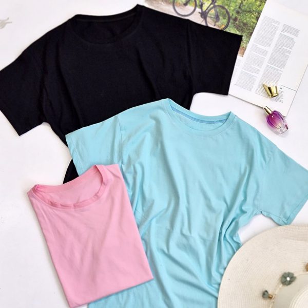 تیشرت بیسیک نخ پنبه رنگی - مانتو پاتریس رشت