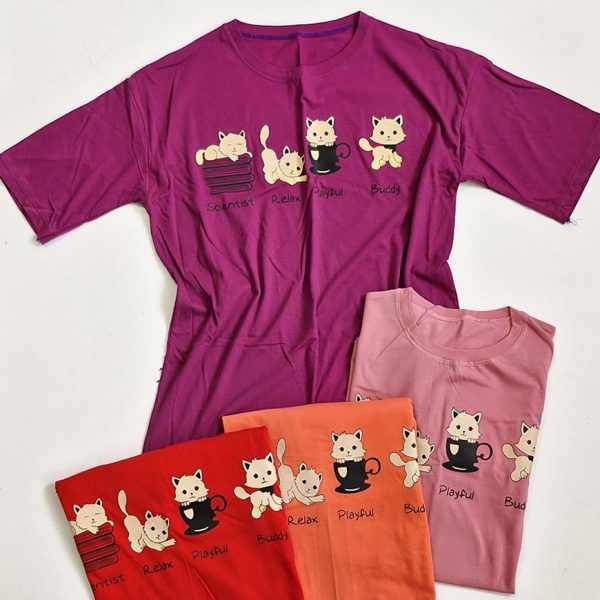 تیشرت چاپ گربه