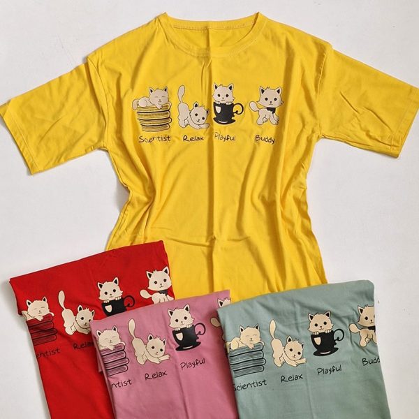 تیشرت چاپ گربه