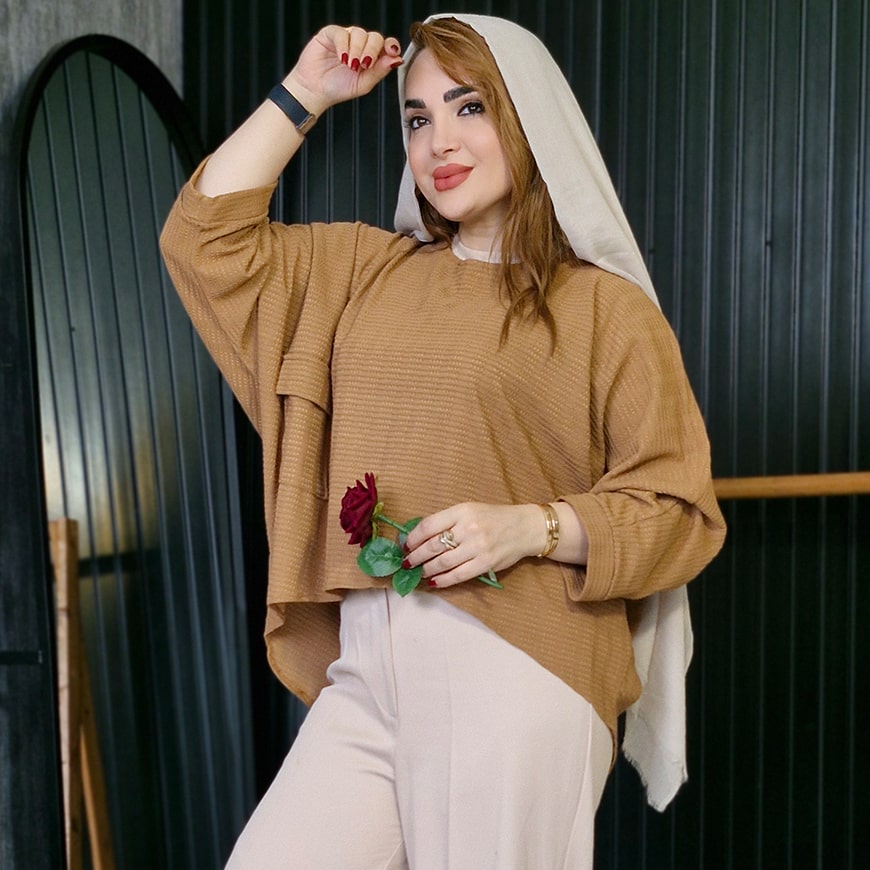 شومیز پانچ مراکشی جیب دار