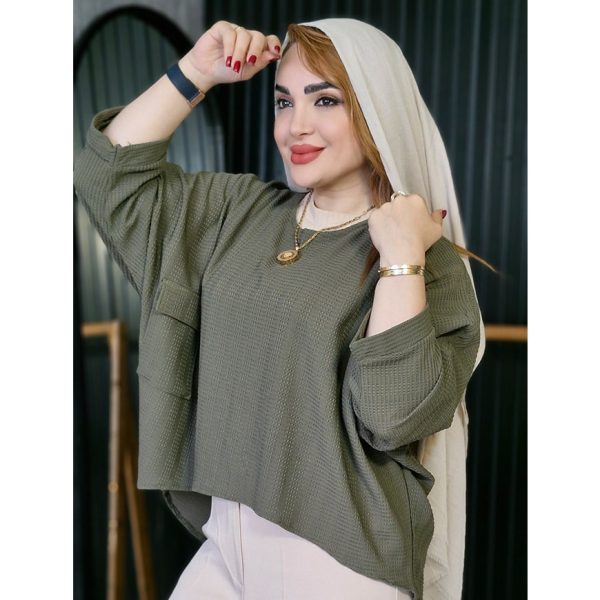 شومیز پانچ مراکشی جیب دار