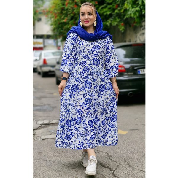 پیراهن گلدار 2 رنگ - مانتو پاتریس رشت