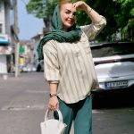 شومیز جلوبسته راه راه