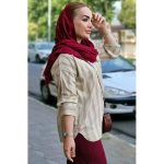 شومیز جلوبسته راه راه