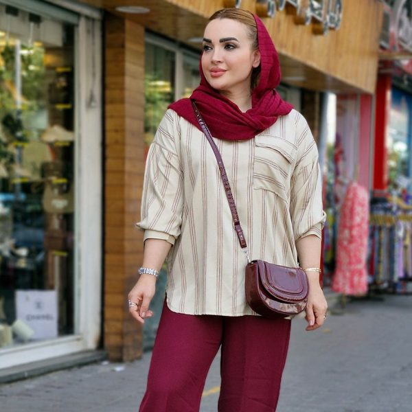 35100224-5-min شومیز جلوبسته راه راه