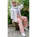 شلوار بگ الیاف رنگی