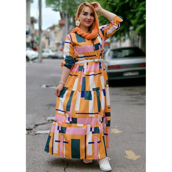 پیراهن الیزه طرحدار