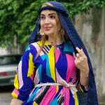 پیراهن الیزه طرحدار