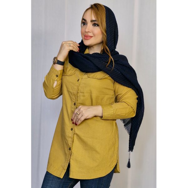 4280055-8 مانتو کتان دو جیب