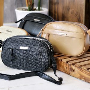 کیف دوشی چرم طرح کنفی