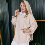 تونیک جلوبسته یقه سفید