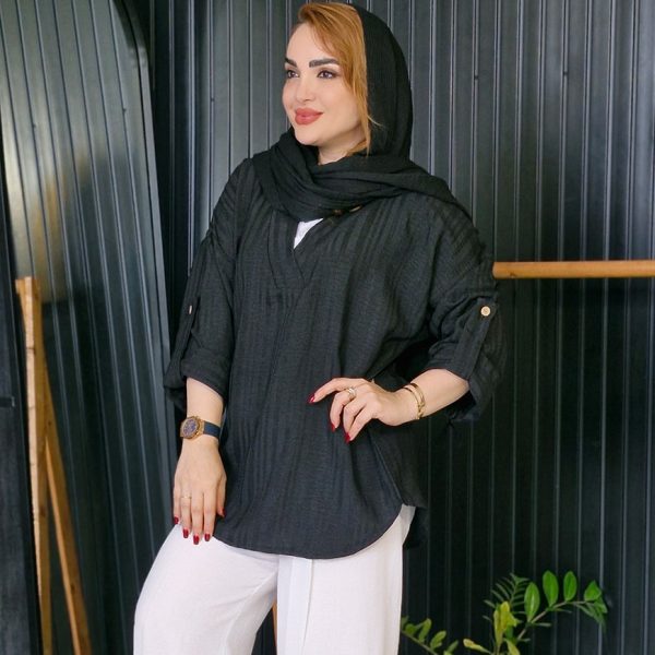 تونیک جلوبسته یقه سفید