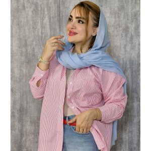 مانتو راه راه تک جیب