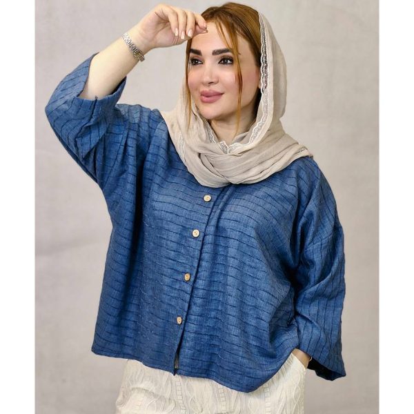 4560010-11 مانتو کتی راه راه - مانتو پاتریس رشت