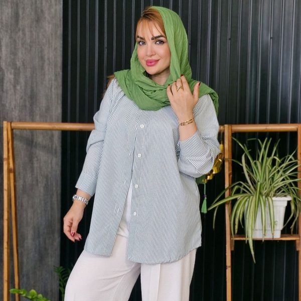 شومیز مانتویی راه راه