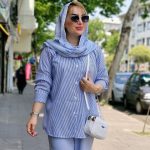 شومیز مانتویی راه راه