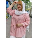 مانتو راه راه چین دار داکرون