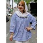 مانتو راه راه چین دار داکرون