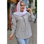 شومیز راه راه تک جیب