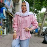 شومیز راه راه تک جیب - مانتو پاتریس رشت