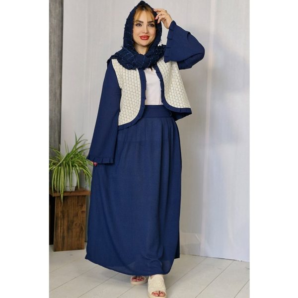 ست کت دامن دانتل جاذبه