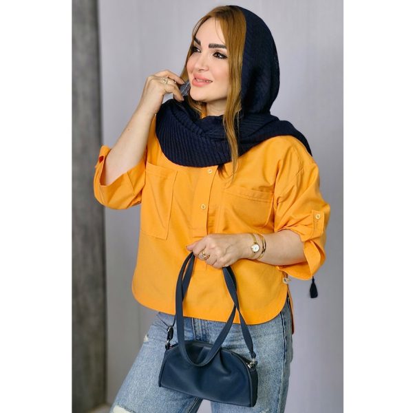 شومیز پوپلین جلوبسته -