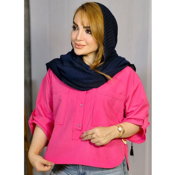 شومیز پوپلین جلوبسته -