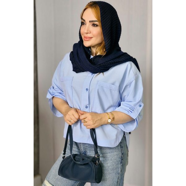 شومیز پوپلین جلوبسته -