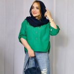 شومیز پوپلین جلوبسته -