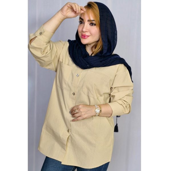 مانتو دو جیب لینن