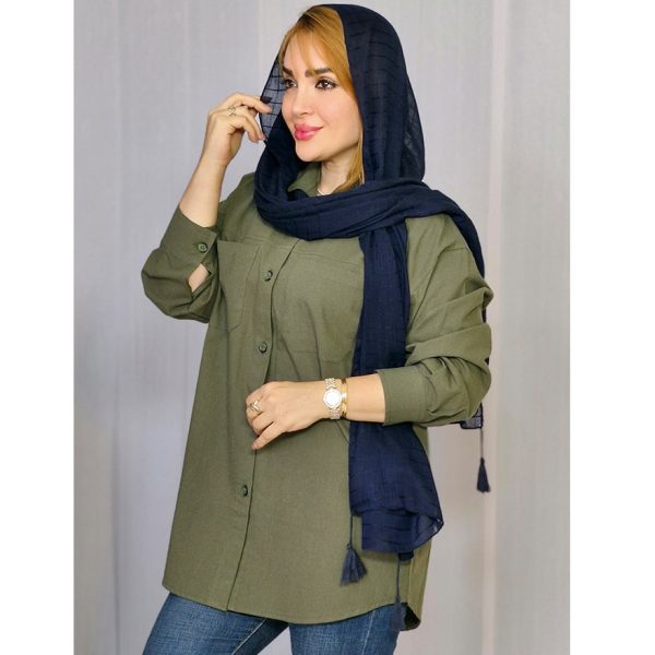 مانتو دو جیب لینن