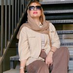 مانتو لینن جیب هلالی