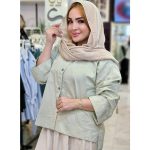 شومیز لینن تک جیب رنگی