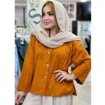 شومیز لینن تک جیب رنگی