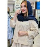شومیز لینن تک جیب رنگی - مانتو پاتریس رشت