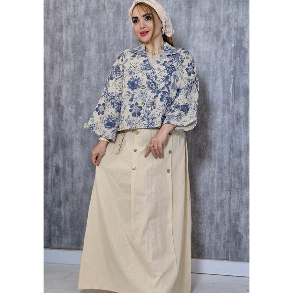 ست کت و دامن گلدار - مانتو پاتریس رشت