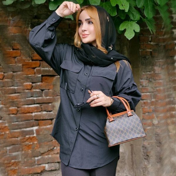 شومیز دو جیب مشکی محرمی