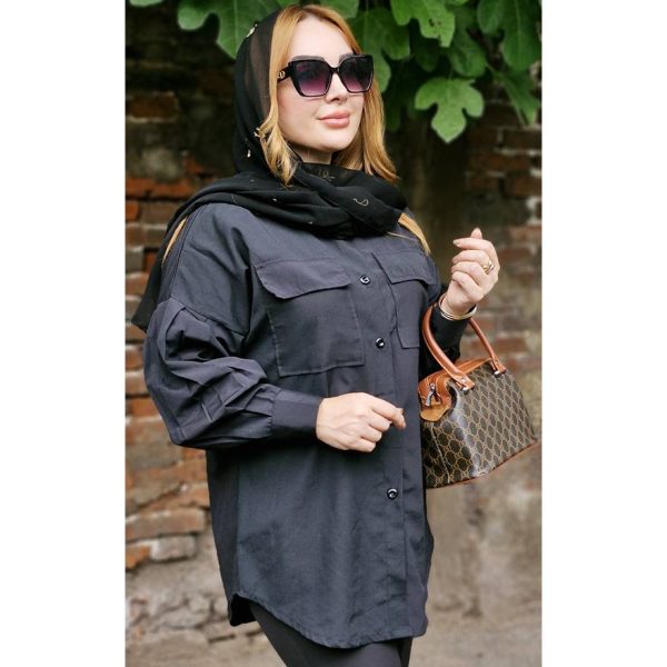 شومیز دو جیب مشکی محرمی