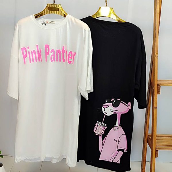 تیشرت لانگ پلنگ صورتی - مانتو پاتریس رشت